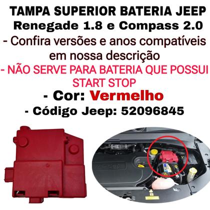 Imagem de Tampa Superior Protetor Bateria Jeep Renegade Limited Longitude 2015 2016 2017 2018 2019 2020 2021 1.8