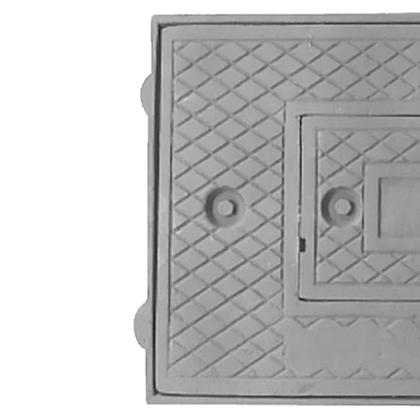 Imagem de Tampa Tampão Chão Articulado Ferro Caixa Hidrômetro 40x28cm