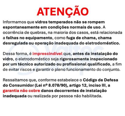 Imagem de tampa tampo mesa vidro fogão dako supreme glass 5q original