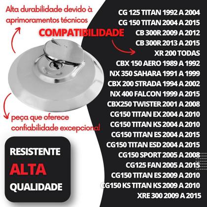 Imagem de Tampa Tanque C/ Chaves Cg 125 150 Fan Titan Cb 300 Twister