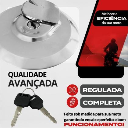 Imagem de Tampa Tanque Combustível Honda Cg 125 150 Fan Titan C/ Chave