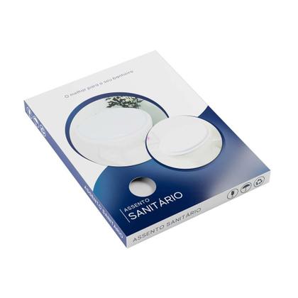 Imagem de Tampa Vaso Sanitário Madeira Laqueada Oval Convencional Branco para bacia Deca