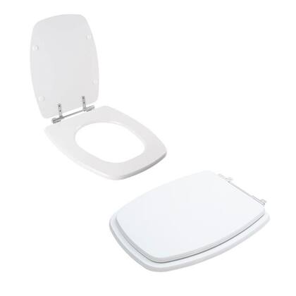 Imagem de Tampa Vaso Sanitário Madeira Laqueada Stylus Branco para bacia Celite
