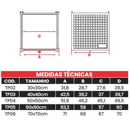 Imagem de Tampão Articulado S Rebaixo Passagem Inspeção Branco 50x50cm