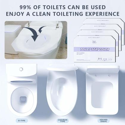 Imagem de Tampas de assento de toalete descartáveis KISEER, pacote com 2 (500 folhas)