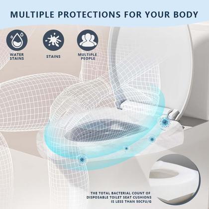 Imagem de Tampas de assento de toalete descartáveis KISEER, pacote com 2 (500 folhas)