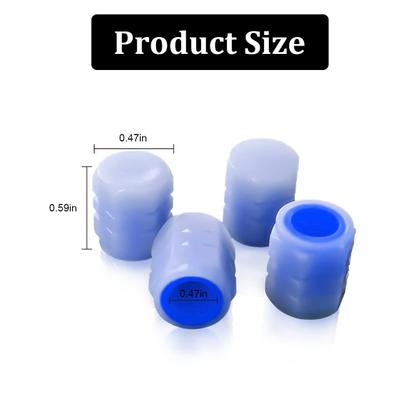 Imagem de Tampas de haste de válvula de pneu AUKEPO Luminous 12PCS para carro (azul)