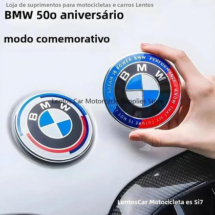 Imagem de Tampas De Roda Com Logotipo De Edição Limitada BMW 50o Aniversário 7 Peças Dianteiras E Traseiras