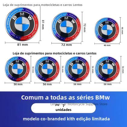 Imagem de Tampas De Roda Com Logotipo De Edição Limitada BMW 50o Aniversário 7 Peças Dianteiras E Traseiras