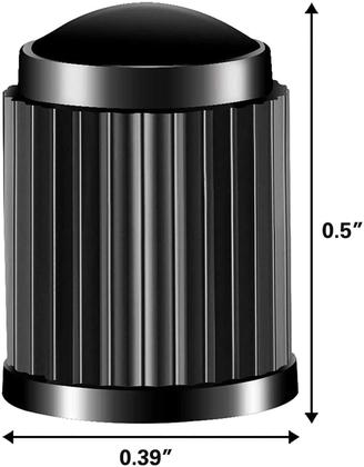 Imagem de Tampas de válvula de pneu CKauto, pacote com 50 unidades de plástico universal, preto