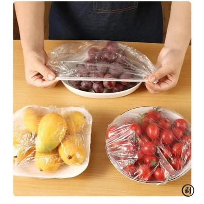 Imagem de Tampas Elásticas Reutilizáveis E Toucas Descartáveis Kit De 200 Peças Para Armazenamento Na Cozinha