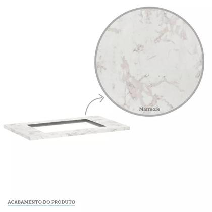 Imagem de Tampo 80cm com Furo para Cooktop 4 Bocas 50cm X 35cm e Pré Furo Cooktop 5 Bocas 60cm x 35cm Luciane