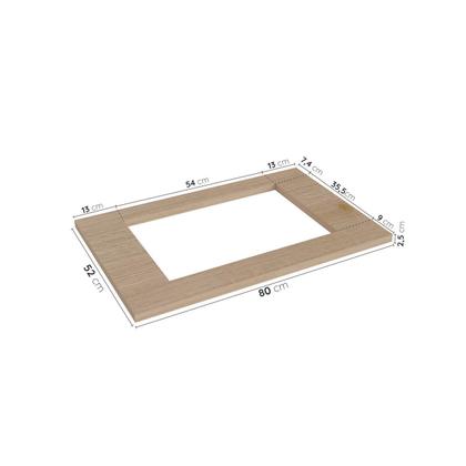 Imagem de Tampo com Recorte Planejado para Cooktop 4 Bocas 80cm a Arizona CabeCasa MadeiraOriginals Marrom/Amadeirado