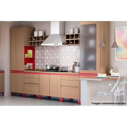 Imagem de Tampo de Cozinha Modulado E604 60cm p/ Cooktop Nogueira - Kappesberg