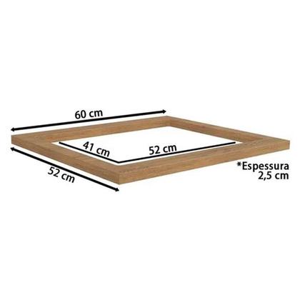 Imagem de Tampo de Cozinha Modulado E604 60cm p/ Cooktop Nogueira - Kappesberg