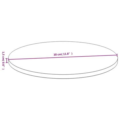 Imagem de Tampo de mesa de bambu VidaXL redondo 30cm marrom para mesas de café