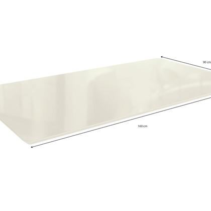 Imagem de Tampo de Vidro e MDF para Mesa de Jantar Retangular Off White 160x90cm Linha TA26-OWV8 Branco/Withe