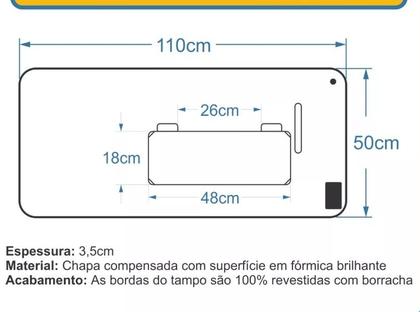Imagem de Tampo Mesa Base Maquina Reta Industrial Singer 191d200 D300