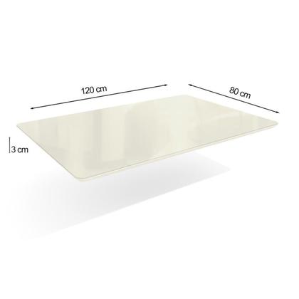 Imagem de Tampo Mesa Sala de Jantar Madeirado c/Vidro TA31 80x120cm Freijó/Off White - Kappesberg