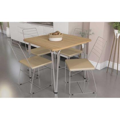 Imagem de Tampo Mesa Sala de Jantar Madeirado F090 90x90cm Freijó - Kappesberg