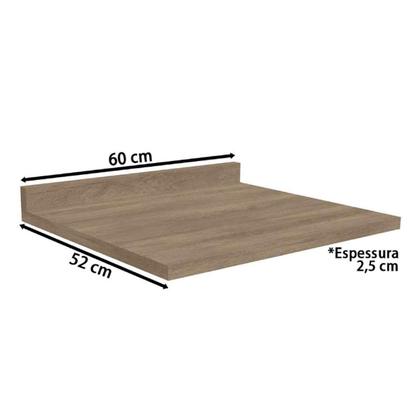 Imagem de Tampo p/ Balcão Cozinha    E603 60cm Polipropileno Branco - Kappesberg