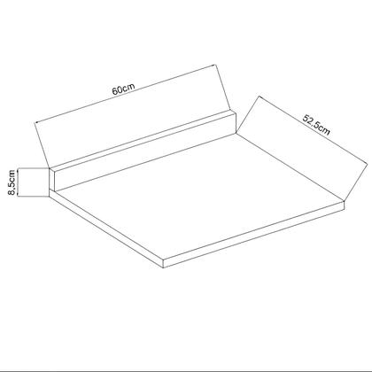 Imagem de Tampo Para Balcão 60 cm MDF Cozinha Modulada Cristal 25mm