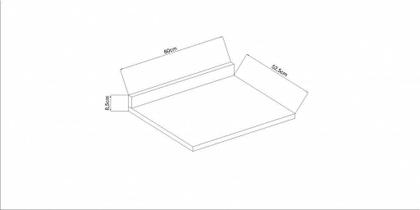 Imagem de Tampo Para Balcão 60 cm MDF Cozinha Modulada Cristal 25mm