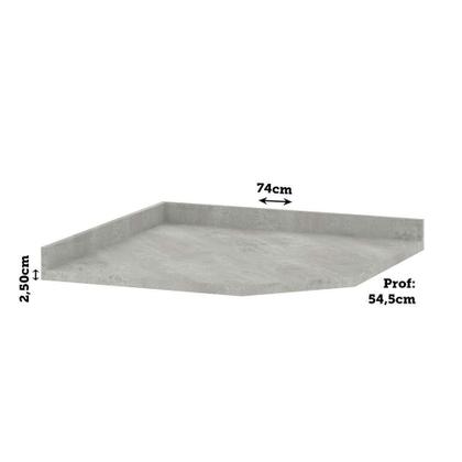 Imagem de Tampo Para Balcão Canto Diagonal 74cm Classic Luciane Móveis Concreto
