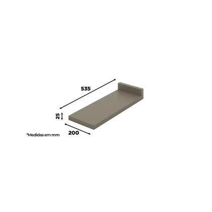 Imagem de Tampo para Balcão de Cozinha 100% MDF Aurora Espresso Móveis Cinza/Duna