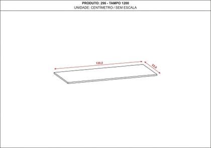 Imagem de Tampo para balcão de cozinha 1,20 cm line kits parana