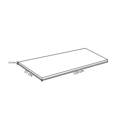 Imagem de Tampo Para Balcão De Cozinha 120cm Mdp Cinza Ajl Móveis