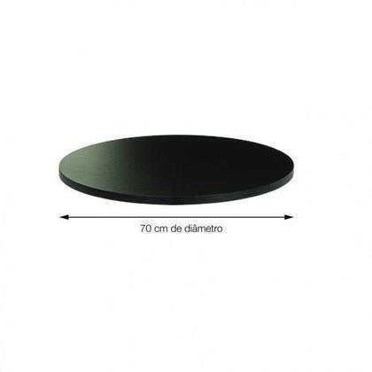 Imagem de Tampo Redondo para Mesa 70cm Preto