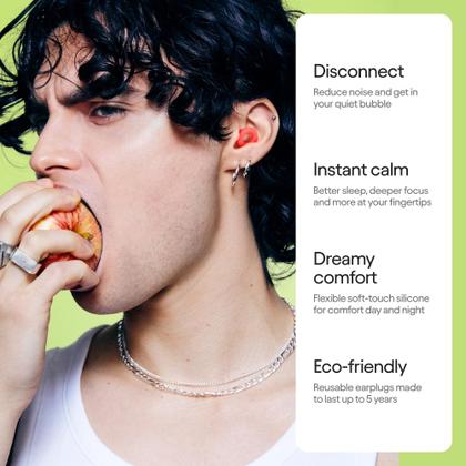 Imagem de Tampões de ouvido Loop Quiet 2, ultra-confortáveis, reutilizáveis, com ruído de 24 dB (SNR)