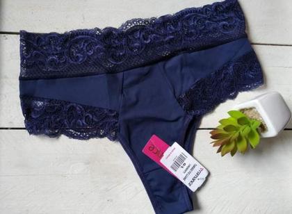 Imagem de Tanga Cintura Alta Fio Luane Rendada Com Forro Lingerie Calcinha  Renda Conforto Modelo Exportação