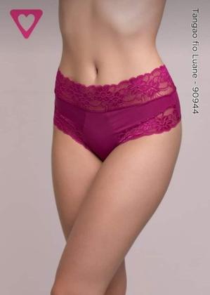 Imagem de Tanga Cintura Alta Fio Luane Rendada Com Forro Lingerie Calcinha  Renda Conforto Modelo Exportação