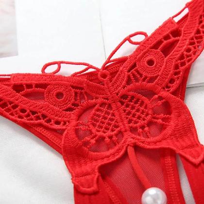 Imagem de Tangas De Renda Com Pérolas Para Mulheres, G String Sexy Transparente, Lingerie Feminina