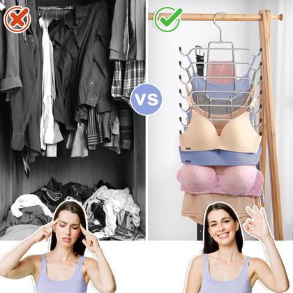 Imagem de Tank Top Hangers Besslly, organizador de armário de 8 camadas, conjunto de 2