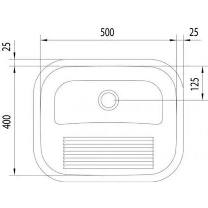 Imagem de Tanque aço inox 50x40x22 27 lts tecnocuba