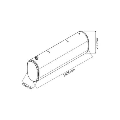 Imagem de Tanque Adicional Universal Inox Oval - Atrás Cabine 450 Lts