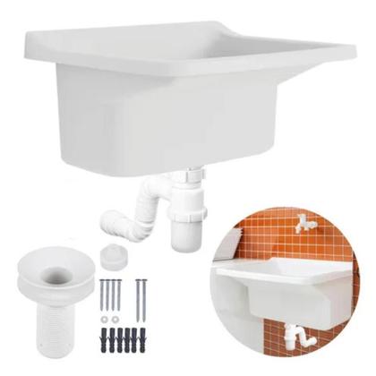 Imagem de Tanque astra plastico 22l lavar roupa branco + sifao valvul