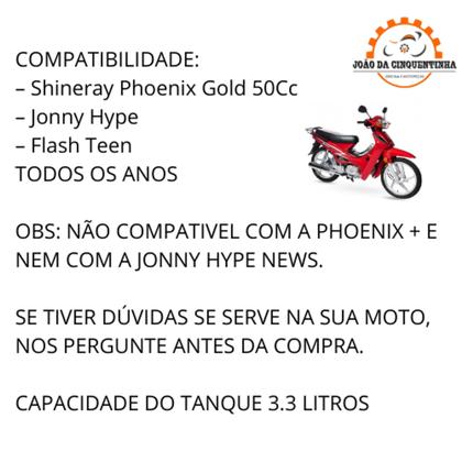 Imagem de Tanque De Gasolina Shineray Phoenix Gold 50cc Jonny Hype Kasinski Soft Flash Teen