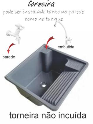 Imagem de Tanque De Lavanderia 22 Lts + Gabinete Mdf Premiun Suspenso
