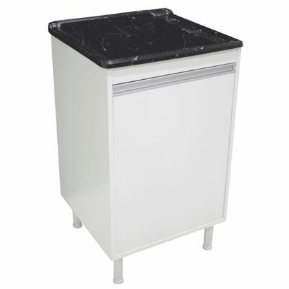 Imagem de Tanque De Lavanderia 30 Litros Com Balcão 100% MDF 1 Porta