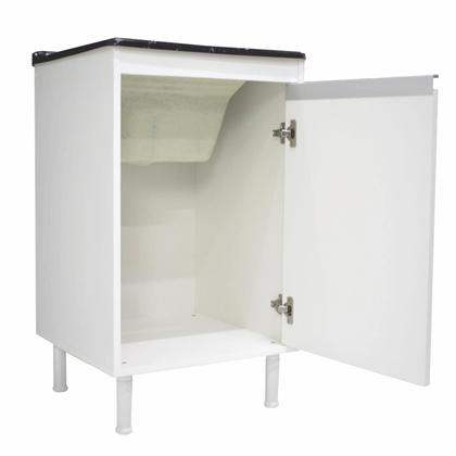 Imagem de Tanque De Lavanderia 30 Litros Com Balcão 100% MDF 1 Porta