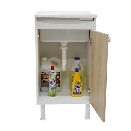 Imagem de Tanque De Lavanderia Com Gabinete 100% MDF + Sifão + Válvula