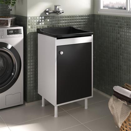 Imagem de Tanque De Lavanderia Com Gabinete 100% MDF + Sifão + Válvula