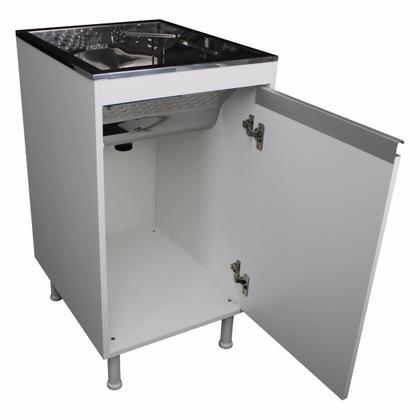 Imagem de Tanque De Lavanderia Em Inox 30l Com Balcão 1 Porta 100% Mdf