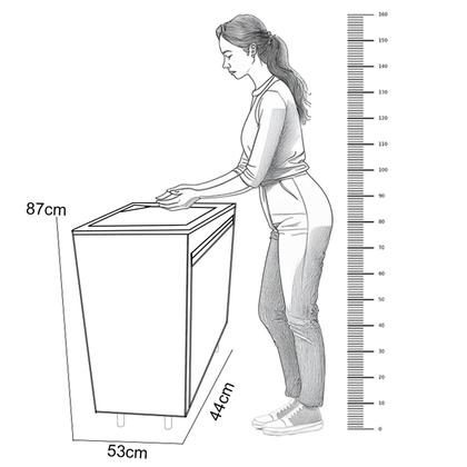 Imagem de Tanque de lavanderia Inox 30L Com Gabinete MDF 44cm