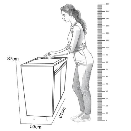 Imagem de Tanque de Lavanderia Inox 46L Com Gabinete MDF 61cm