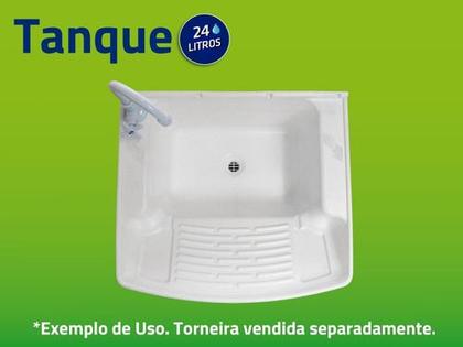 Imagem de Tanque De Plastico Para Lavar Roupas 24 Litros Cipla CARAMELO